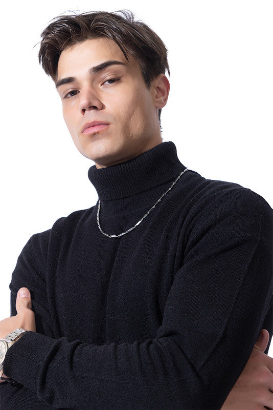 Turtle Neck Pullover I Certified Wool I Black