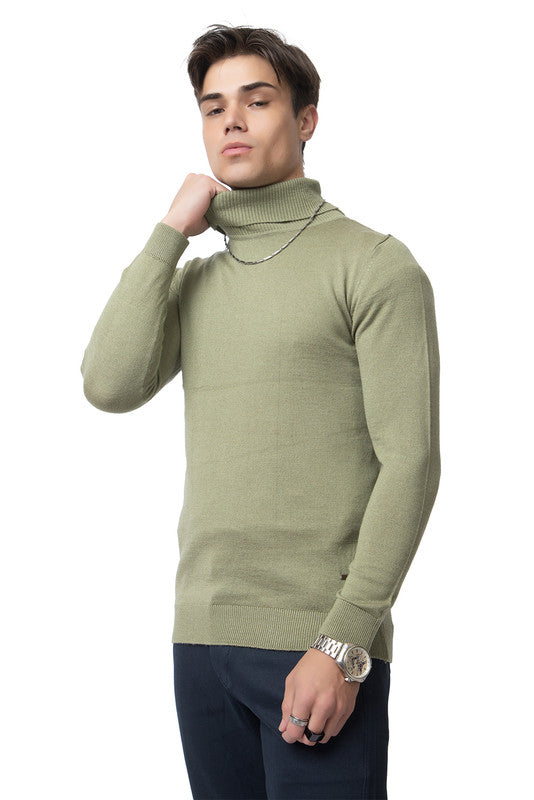 Turtle Neck Pullover I Certified Wool I Sage