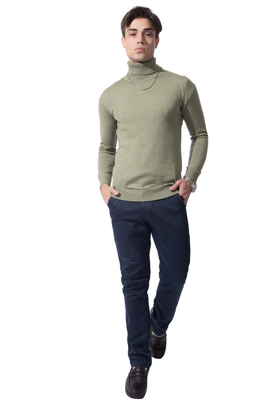 Turtle Neck Pullover I Certified Wool I Sage