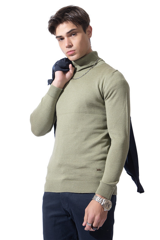 Turtle Neck Pullover I Certified Wool I Sage