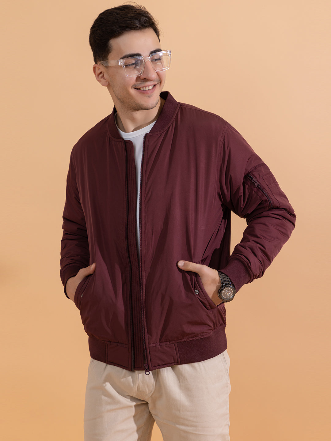 Quilted Bomber I Wine