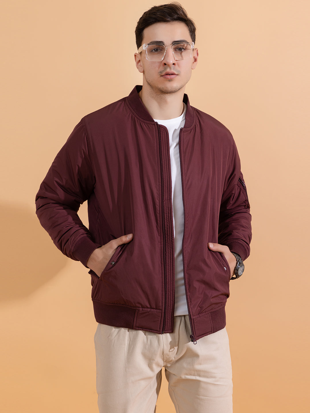 Quilted Bomber I Wine