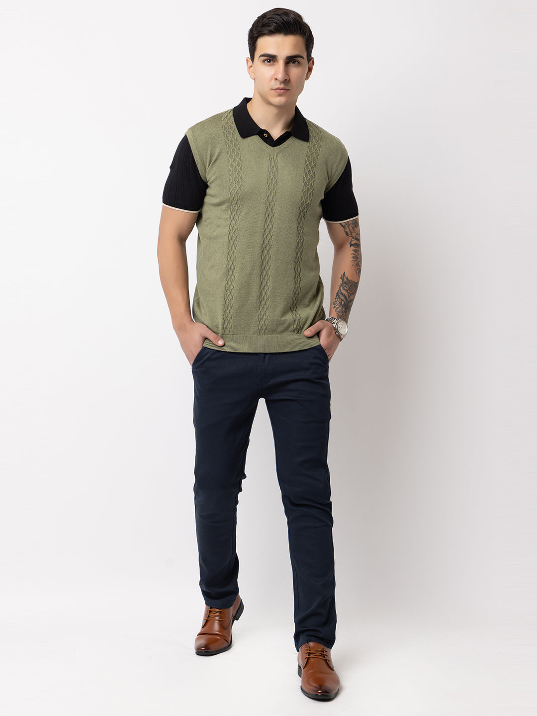 Cable Pullover I Certified Wool I Sage Green