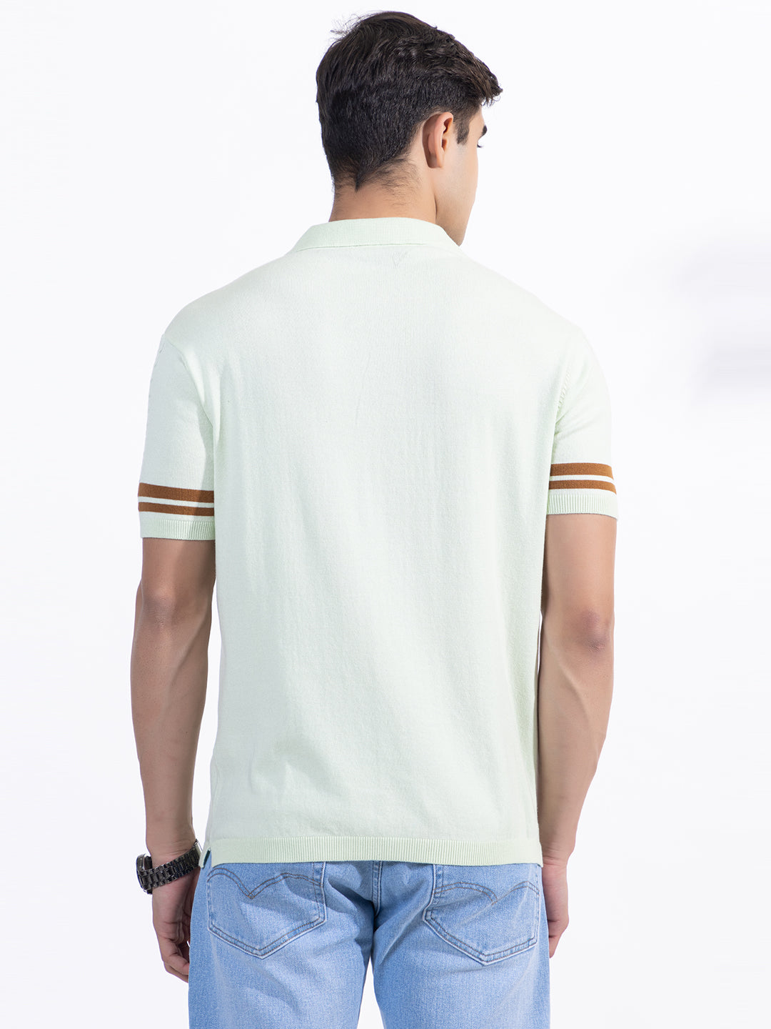 Textured Knit Polo I Mint Green