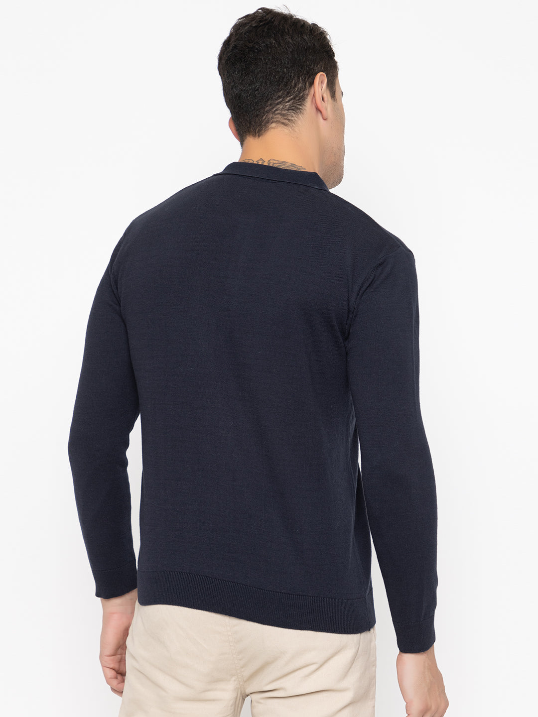 Argyle Knit Shirt I Navy