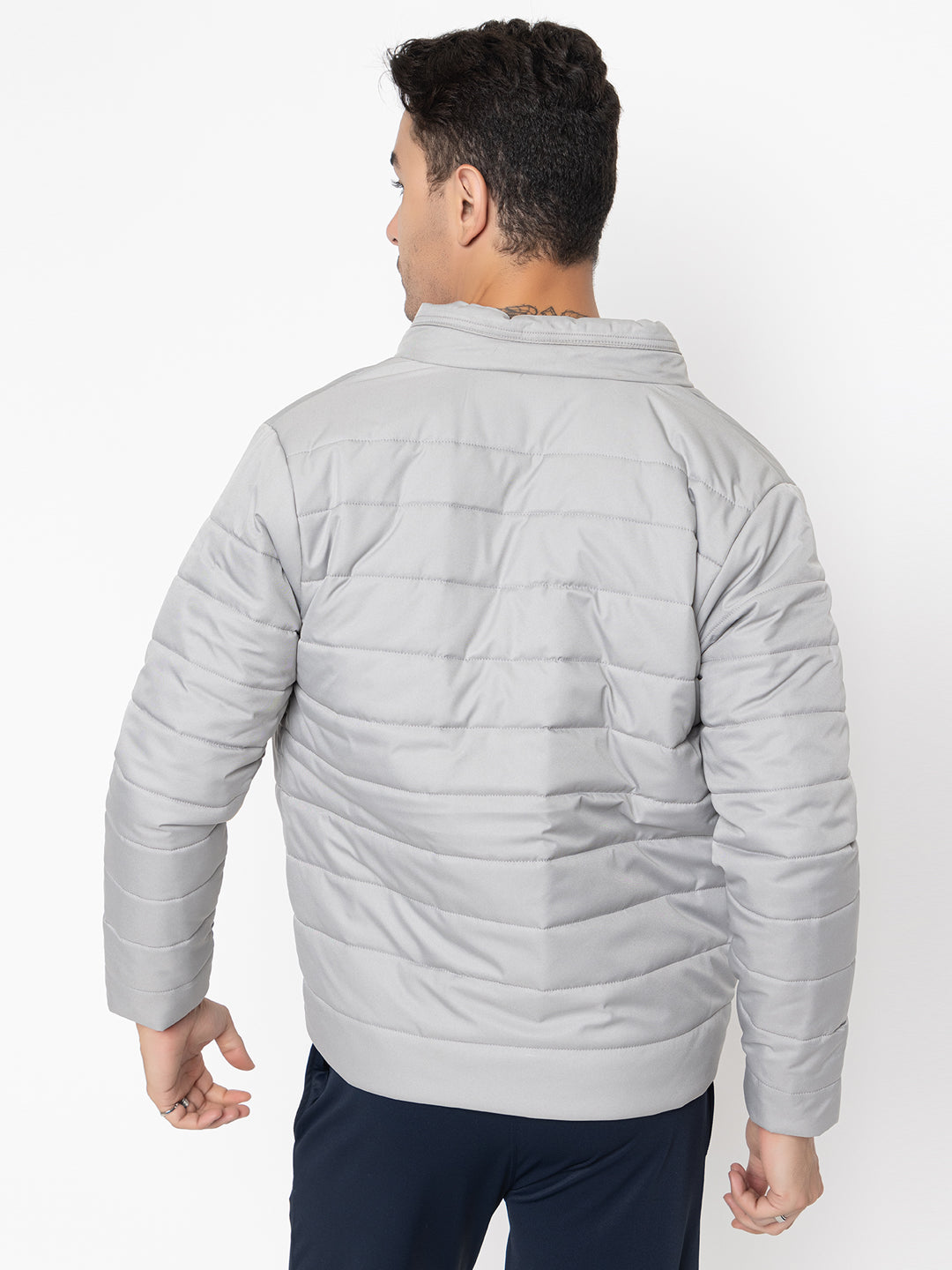 Quilted Puffer Jacket I Grey