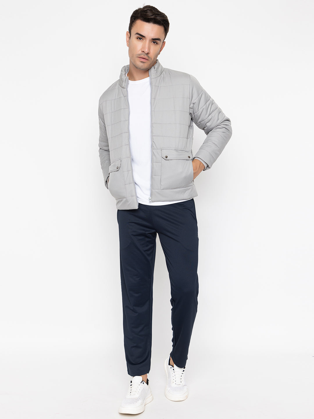 Quilted Puffer Jacket I Grey