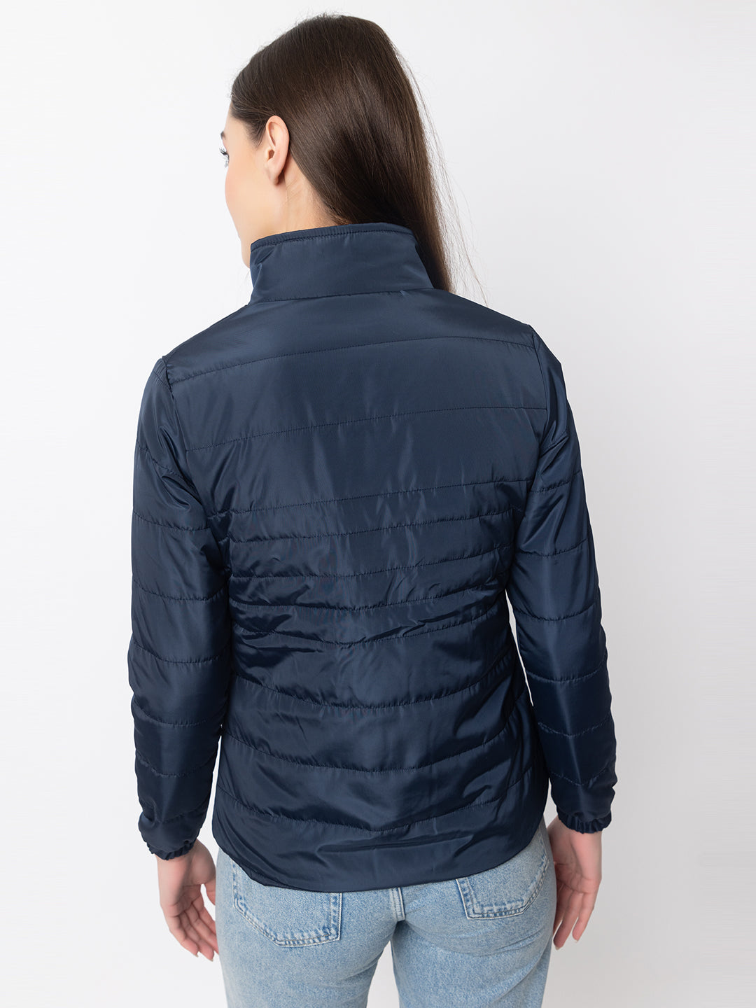 Quilted Puffer Jacket I Navy