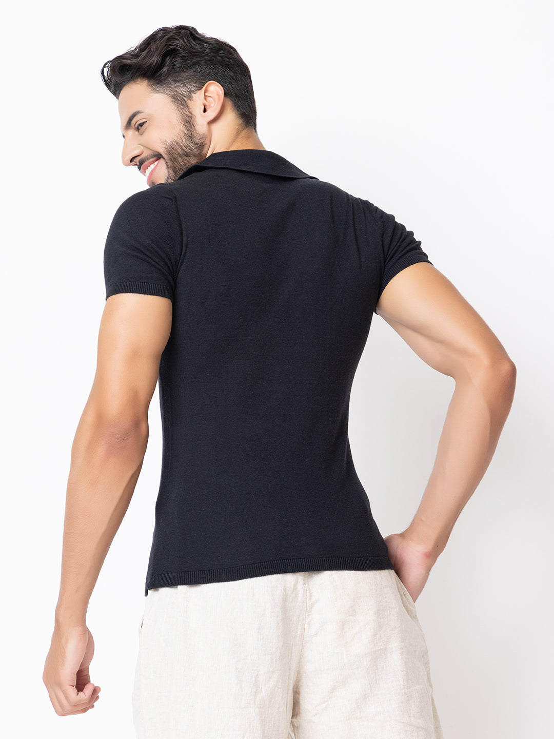 Resort Knit Polo I Black