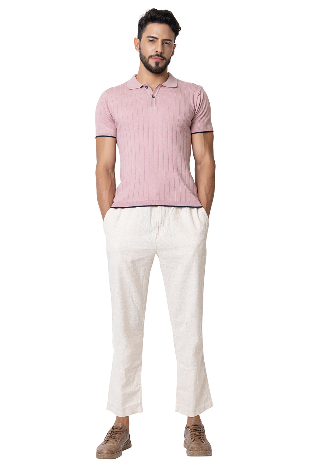 Rib Knit Polo I Lavender