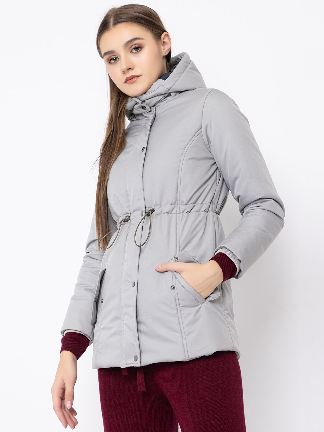 Quilted Parka with Detachable Hood