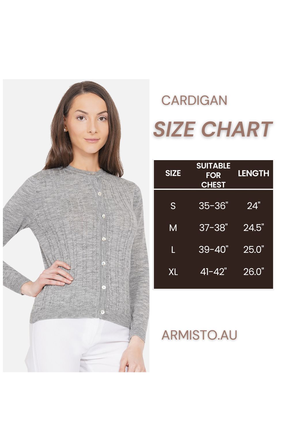 Wool Cable Knit Cardigan I Black